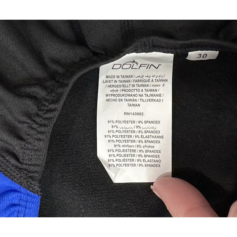 NWT Dolfin Women's Solid Performance Back One Piece Swimsuit, Size 30 (xs) Black - Picture 10 of 11